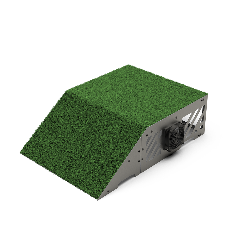 CNC-milled aluminum panels in graphite finish